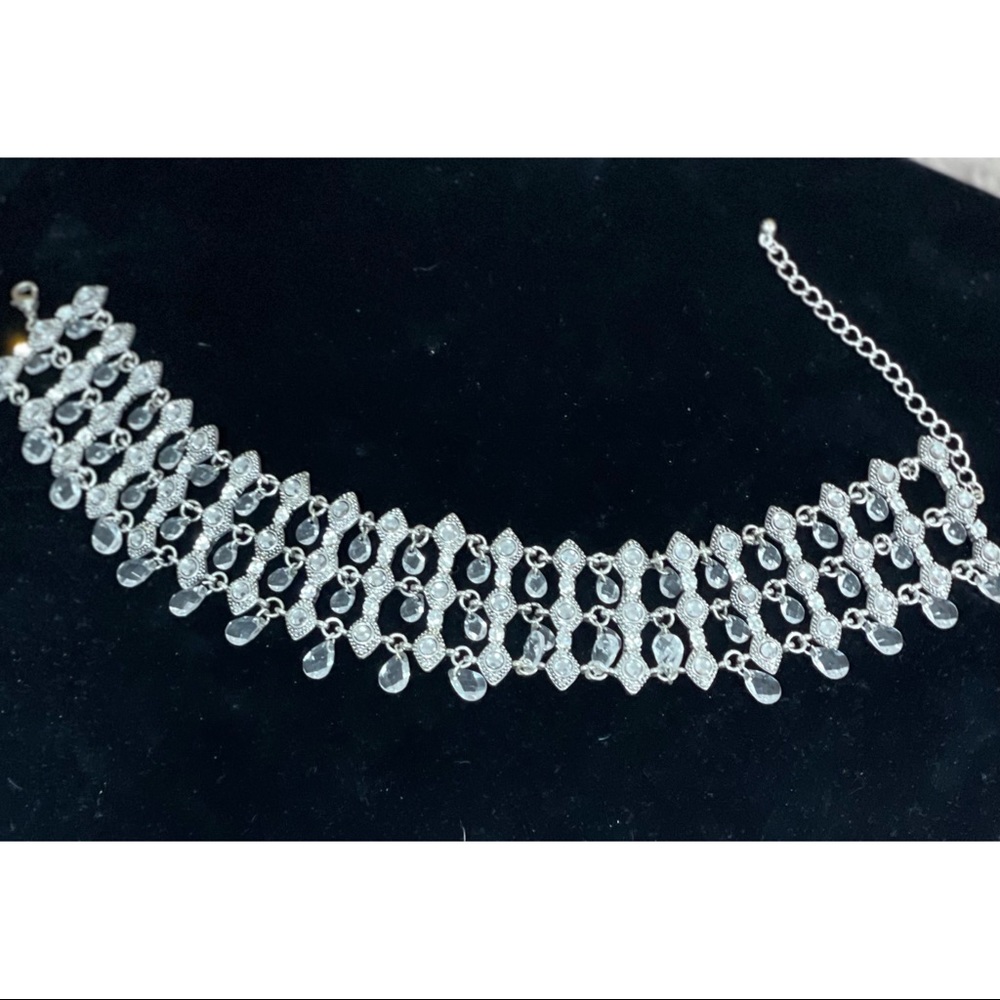 Crystal choker. Vintage. Art Deco style - Picture 2 of 3
